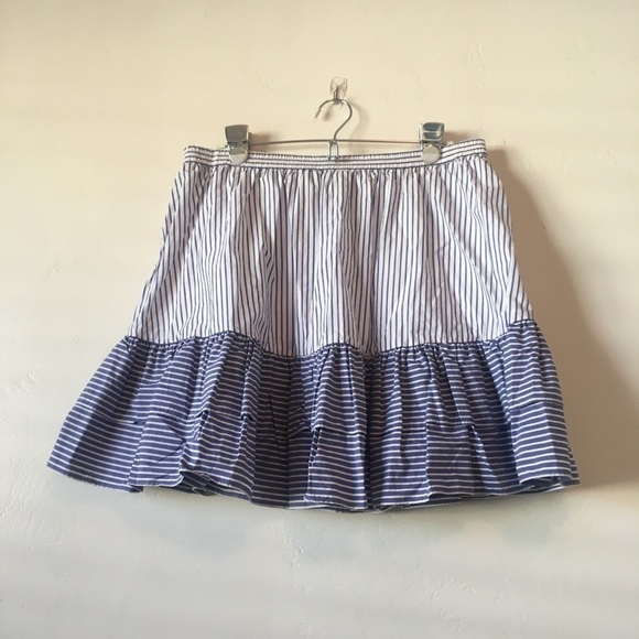 NWT J. Crew striped ruffled skirt - Picture 4 of 7